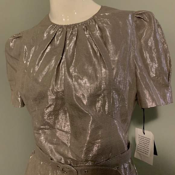 Gold Metallic Ana Sui Dress - Picture 4 of 6